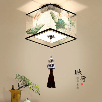 DecorBites™ Chinese Style Ceiling Lamp, Creative Warm Light for Hotel Villa Corridors