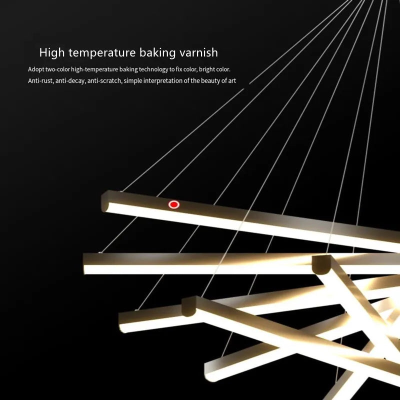 DecorBites™ LED Chandeliers for Stair Hall Dining Living Room Indoors Lighting Fixture