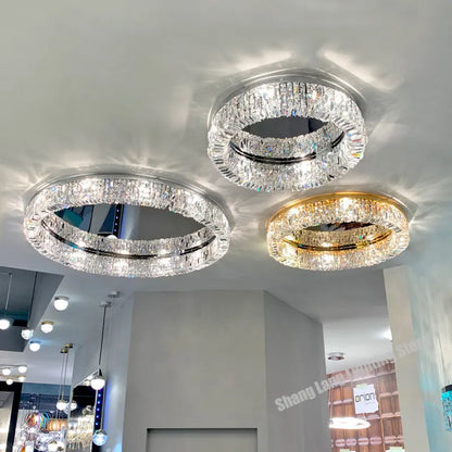DecorBites™ Elegant Gold Crystal Chandelier Ceiling Light for Luxury Home Decor