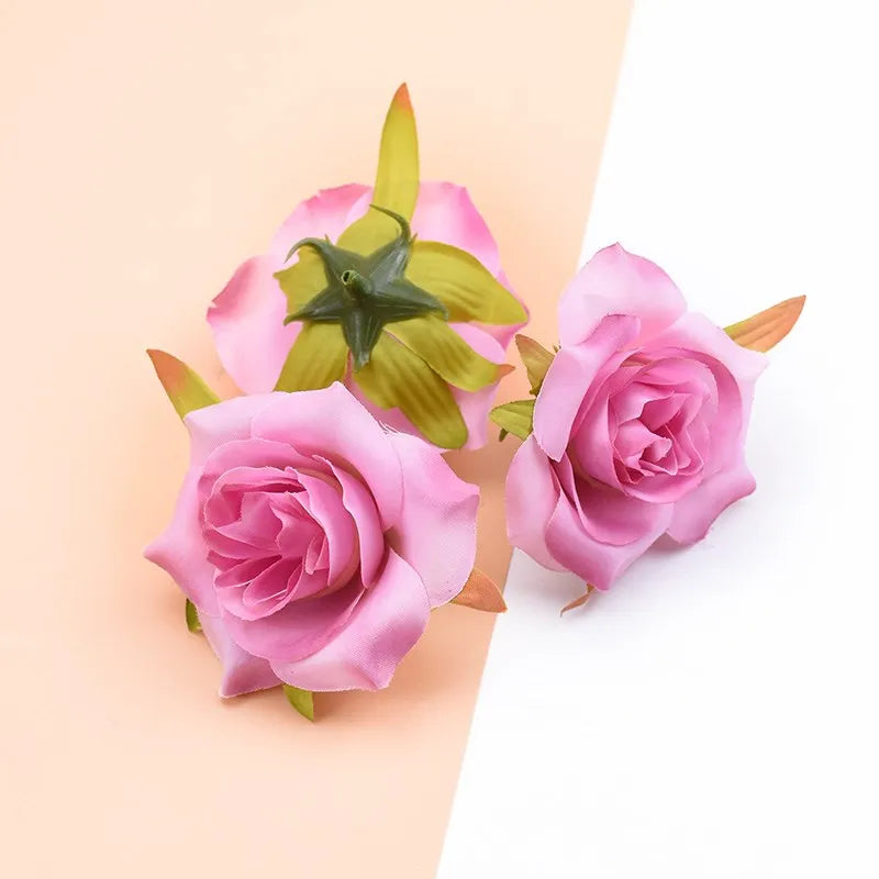 DecorBites™ Artificial Silk Roses Head Set for Wedding Home Decor DIY Wreath & Christmas