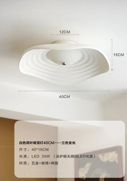 DecorBites™ Lotus Leaf Ceiling Light: LED Modern Retro Resin Fixture for Home Decor & Living Space
