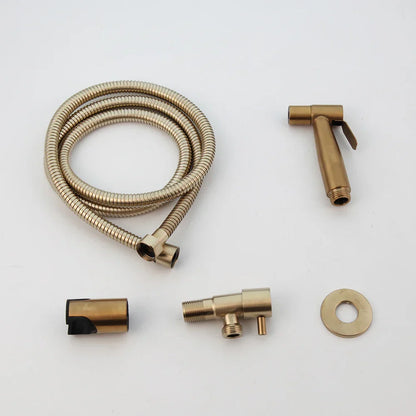 DecorBites™ Brushed Gold Bidet Faucet Hand Spray Wall Mounted Dual Water Way Mixer