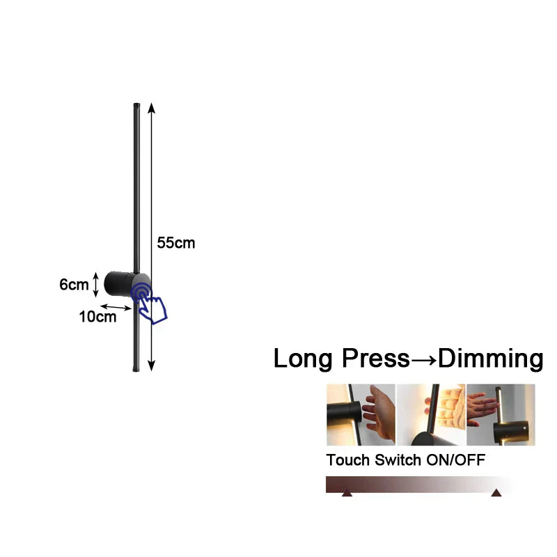 DecorBites™ Dimmable LED Wall Lights 360° Rotatable Indoor Wall Sconce