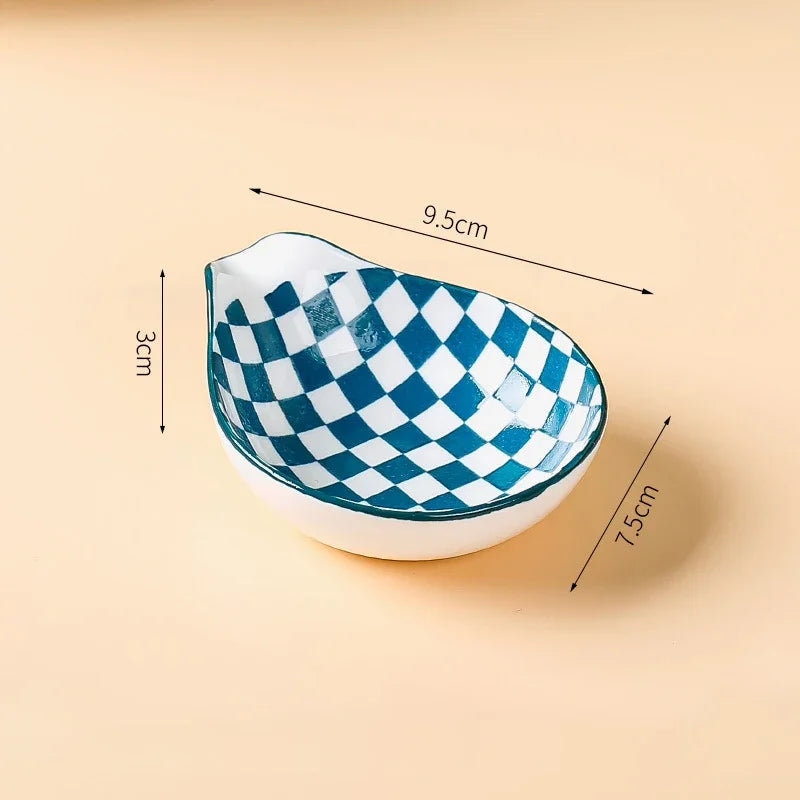 Geometric Ceramic Sauce Dish