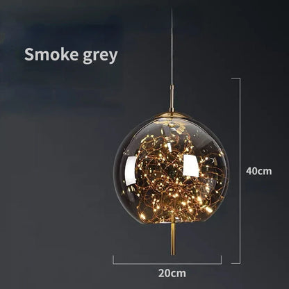 Lámparas colgantes de cristal DecorBites™: Lámpara de techo LED moderna para dormitorio y baño.