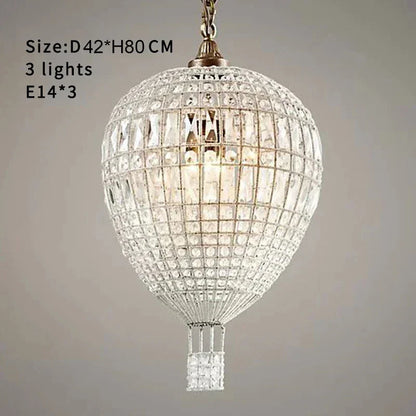 ديكوربايتس™ مصابيح معلقة من الكريستال على شكل بالون فرنسي لديكور المنزل الفاخر