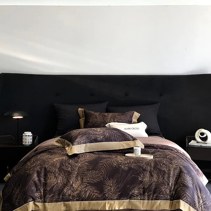 DecorBites™ Egyptian Cotton Bedding Sets: Queen King Ru Sizes - Luxe Bed Linens