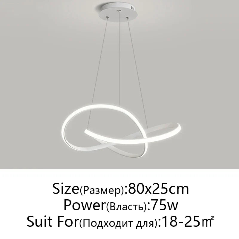 DecorBites™ LED Chandelier Light: Modern Aluminum Acrylic Pendant for Dining Room & Restaurant
