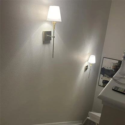 DecorBites™ Cloth Lampshade Wall Sconce for Home Decor & Bathroom Mirror Light