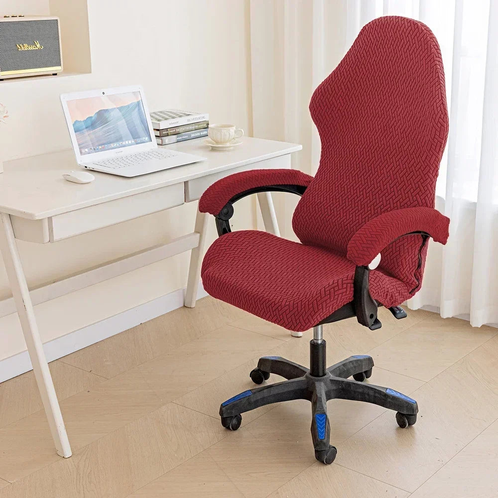 Decobites Swivel Armchair Cover: Thick Elastic Fabric, Dustproof Seat for Home & Hotel