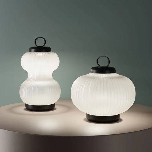 DecorBites™ Black & White Glass Chandelier | Minimalist Nordic Bedroom Decor Floor Lamp