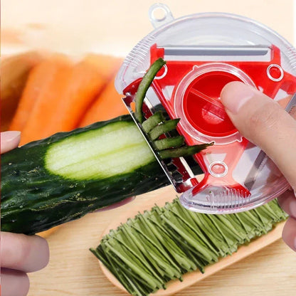 DecorBites™ 3-in-1 Magic Peeler Trio Set: Slicer, Shredder, Julienne Cutter - Kitchen Tool