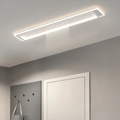 DecorBites™ LED Chandelier Lights Remote Dimming Black White Modern Long Living Room Bedroom Hall Lamps