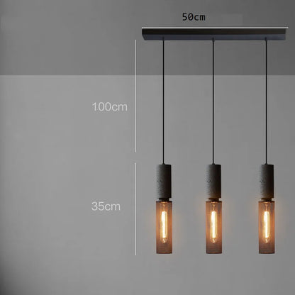 DecorBites™ Industrial Cement Metal Pendant Light for Home & Dining, LED Hanging Lamp
