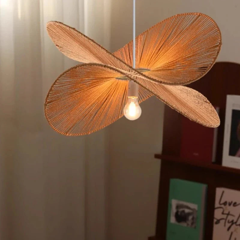 Decorbites™ Lámparas Colgantes de Cáñamo: Accesorios de Iluminación LED Interior Wabi Sabi