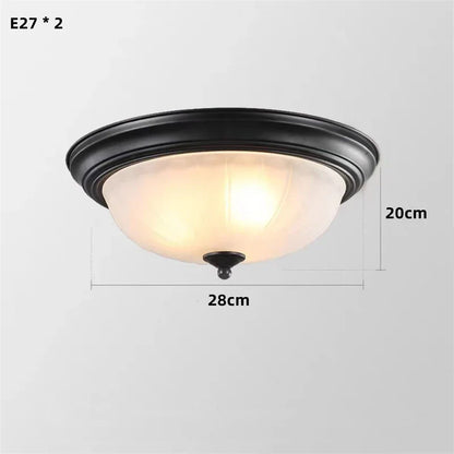 Lámpara de techo DecorBites™ de bronce negro con pantalla de cristal esmerilado para dormitorio y cocina