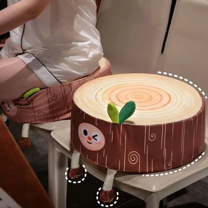 DecorBites™ Cartoon Tree Stump Cushion for Bedroom, Sofa & Balcony Decoration