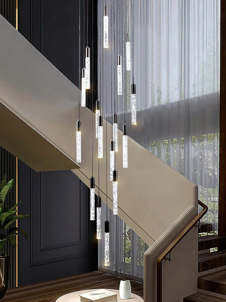 DecorBites™ Crystal Living Room Hotel Chandelier | Luxury Pendant Lamp for Kitchen Staircase