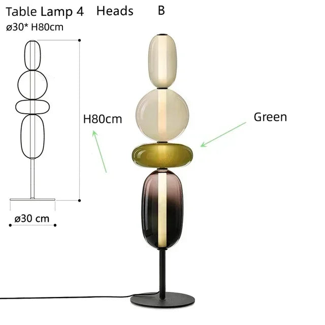 DecorBites™ Glass Floor Lamp LED Table Light - Italian Design High Quality