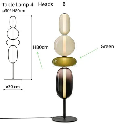 DecorBites™ Glass Floor Lamp LED Table Light - Italian Design High Quality