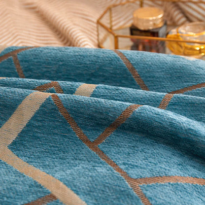 غطاء وسادة شينيل هندسي من DecorBites™ مقاس 45×45 بوصة، ديكور منزلي فاخر ومريح