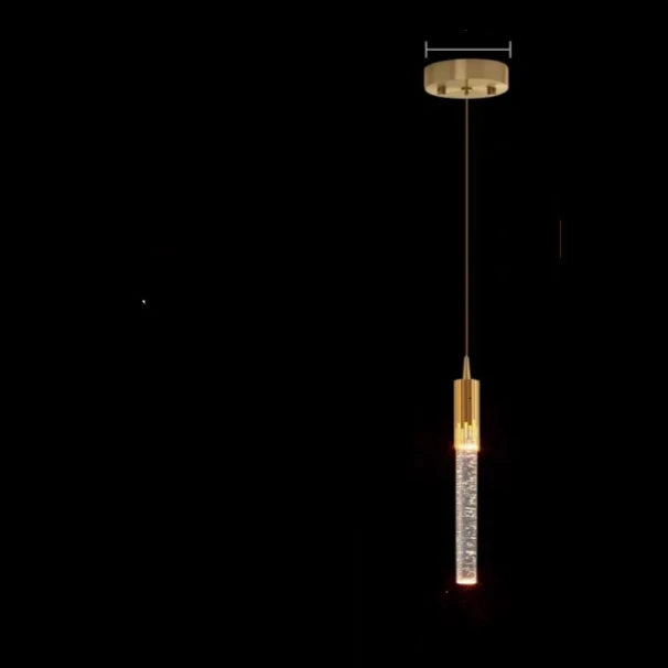 Lámpara colgante LED de cristal DecorBites™: Lámpara de barra colgante moderna para dormitorio, sala de estar y decoración del hogar.