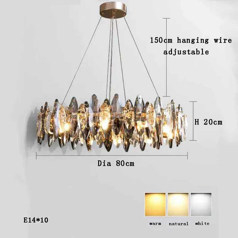 DecorBites™ Kristal 2024 Chandelier LED Light for Dining and Living Room Decor