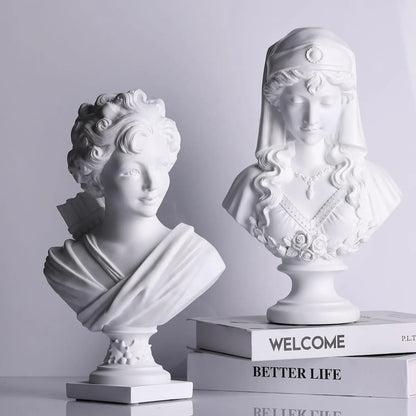 DecorBites™ 12.2" Cupid Statue Plaster Sculpture for Painting Practice and Home Decor