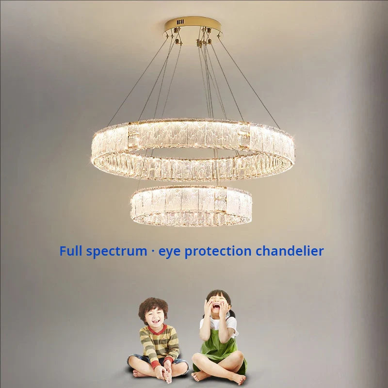 DecorBites™ Crystal Living Room Chandelier Modern Simple Atmosphere Zhongshan Lamps