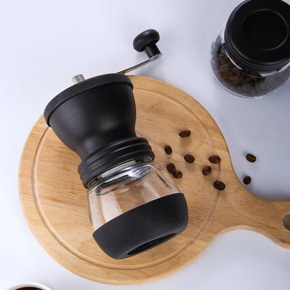 DecorBites™ Hand Rocking Coffee Grinder: Adjustable Particle Size, Manual Bean Mill