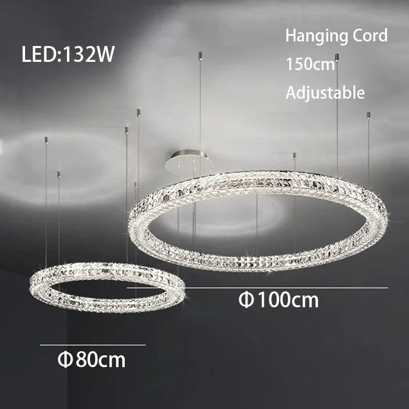 Lámpara de araña LED de cristal DecorBites™ - Iluminación moderna y lujosa para la sala de estar