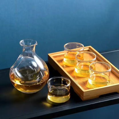 DecorBites™ Crystal Sake Ice Jug Wine Bottle Whiskey Flask Beer Cooler Dispenser