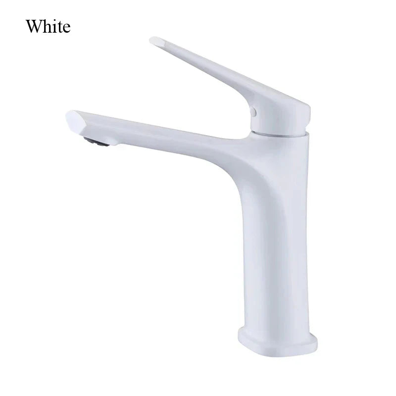 Grifo de lavabo Decorbites™ Oro Negro Cromo para Baño, Mezclador de Agua Caliente y Fría de Una Palanca
