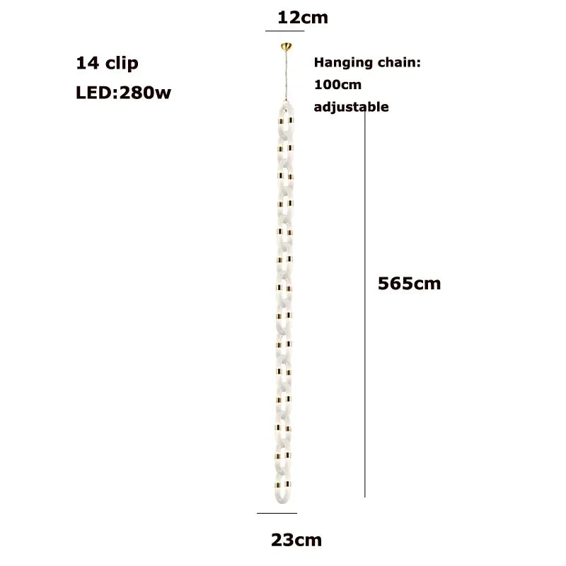 DecorBites™ Crystal Gold Chain Chandelier Ceiling Lamp for Home Décor