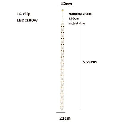 DecorBites™ Crystal Gold Chain Chandelier Ceiling Lamp for Home Décor