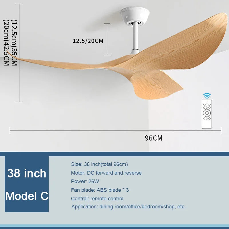 DecorBites™ Industrial Retro Ceiling Fan with Remote Control for Restaurant and Living Room