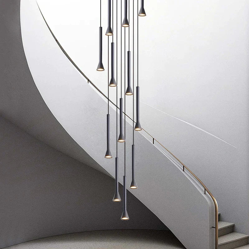 DecorBites™ Horn-Shaped Nordic Pendant Lamp for Modern Living Room and Staircase