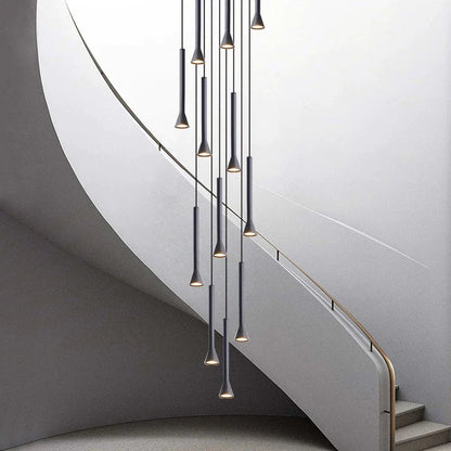 DecorBites™ Horn-Shaped Nordic Pendant Lamp for Modern Living Room and Staircase