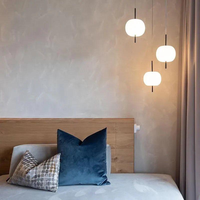 DecorBites™ KUSHI LED Glass Pendant Light for Living Room, Kitchen, or Bedside Table