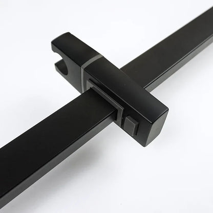 مجموعة قضبان دش DecorBites™ السوداء القابلة للتعديل بثلاث وظائف وتصميم بسيط وخرطوم بطول 1.5 متر