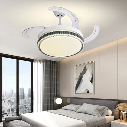 DecorBites™ LED Bladeless Ceiling Fan Chandelier for Modern Smart Home Decor