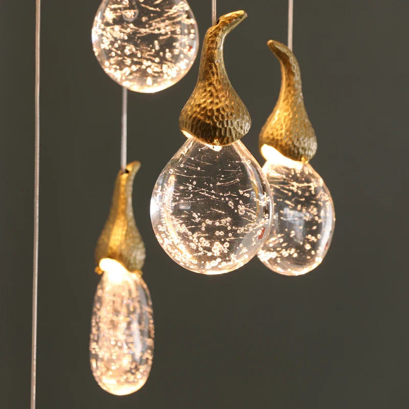 Decorbites™ Lámpara de Cristal en Forma de Calabaza para Sala de Estar y Restaurante