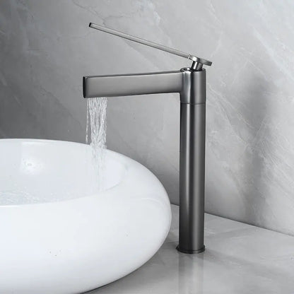 DecorBites™ Basin Faucet: Deck Mounted Hot Cold Water Mixer Taps for Bathroom Sink