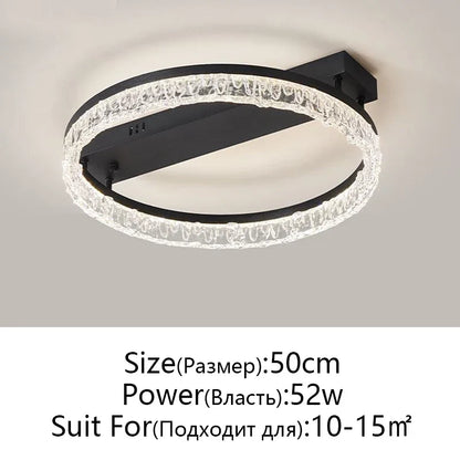 DecorBites™ LED Ring Chandelier with Remote Control - Modern Ceiling Lamp for Home Décor