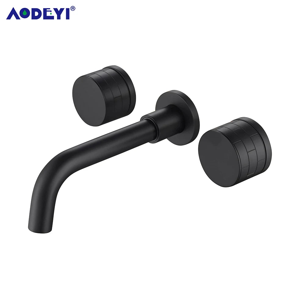 Black Wall Mounted Bathroom Faucet