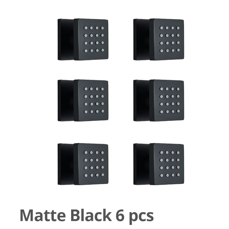 DecorBites™ Brass Square Body Spray Shower Jets for Luxury Spa Massage Experience