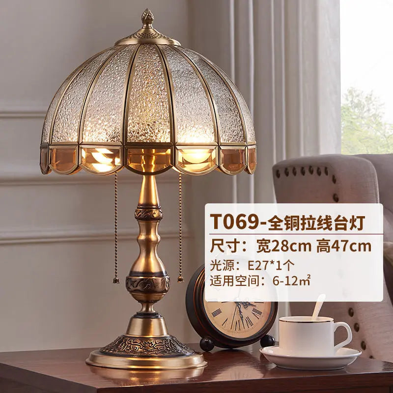 Decorbites™ Luxus Kupfer Schreibtischlampe für Schlafzimmer Stehlampe für Wohnzimmer LED Beleuchtung für Leseecke
