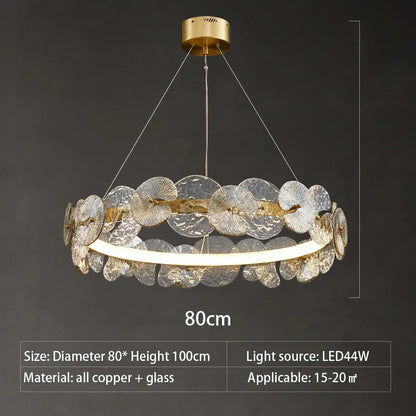 DecorBites™ Glass Flower LED Chandelier for Living Room Bedroom Kitchen Dining Ceiling Lights
