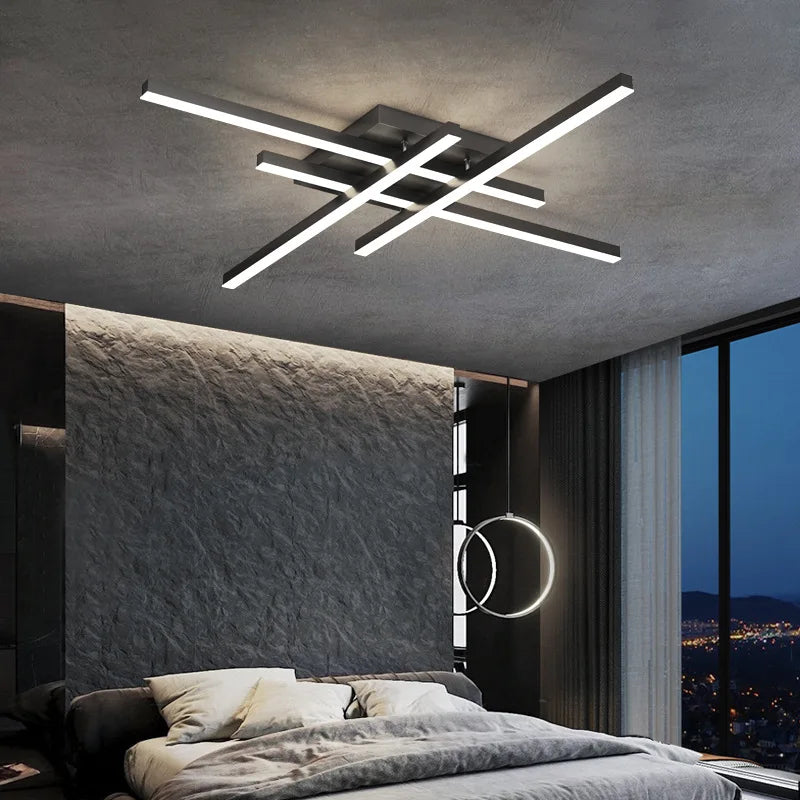 Gold Black Aluminum Chandelier