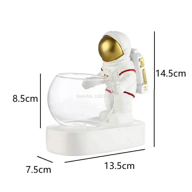 DecorBites™ Glowing Astronaut Cocktail Glasses | Personalized Bar Decor & Molecular Drink Tumbler